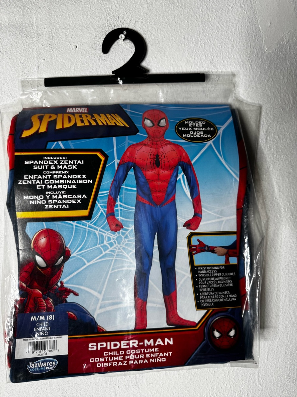 Spider-Man costume age 8